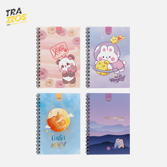 Cuaderno Lukis Argollado 7 Materias Muñecos