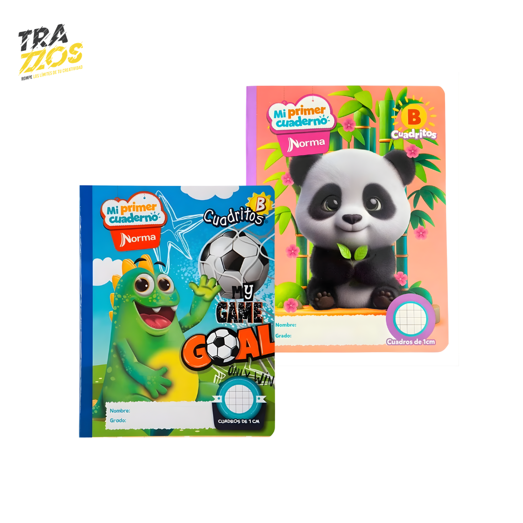 Cuaderno escolar mi primer cuaderno con diseños infantiles para niños en jardín 