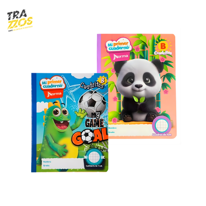 Cuaderno escolar mi primer cuaderno con diseños infantiles para niños en jardín 