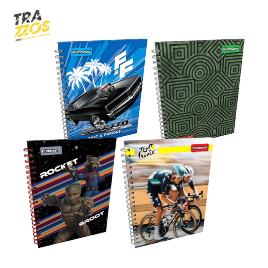 Cuaderno Primavera Argollado Grande Pasta Dura Hombre