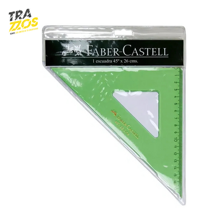 Escuadra Faber-Castell 45° 26 cm