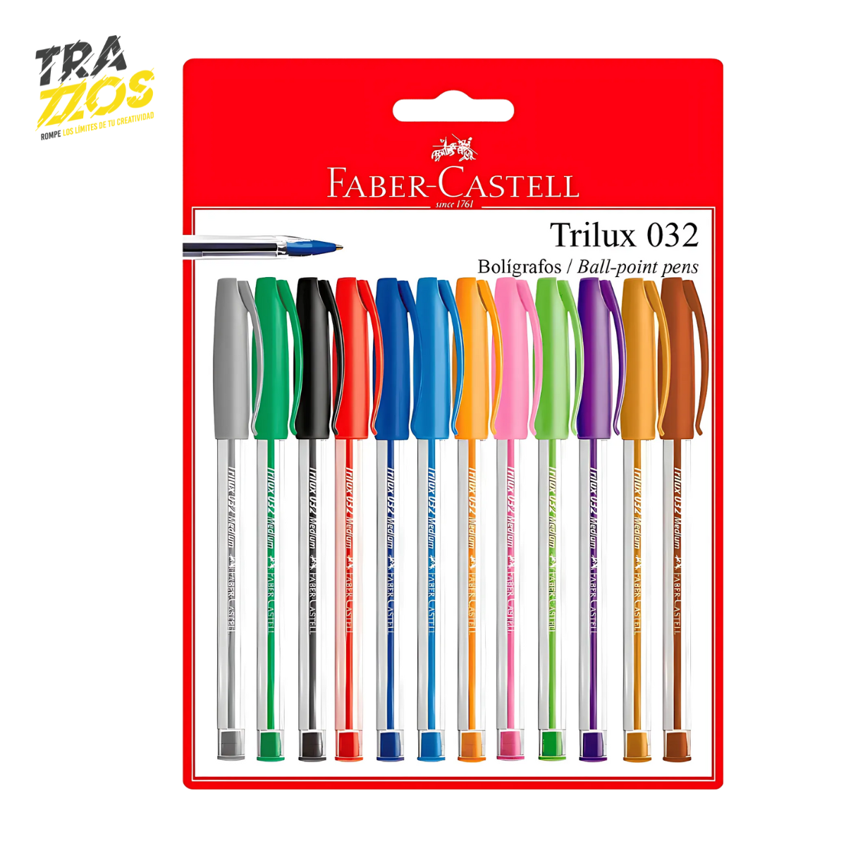 Esferos Faber Castell Trilux x12