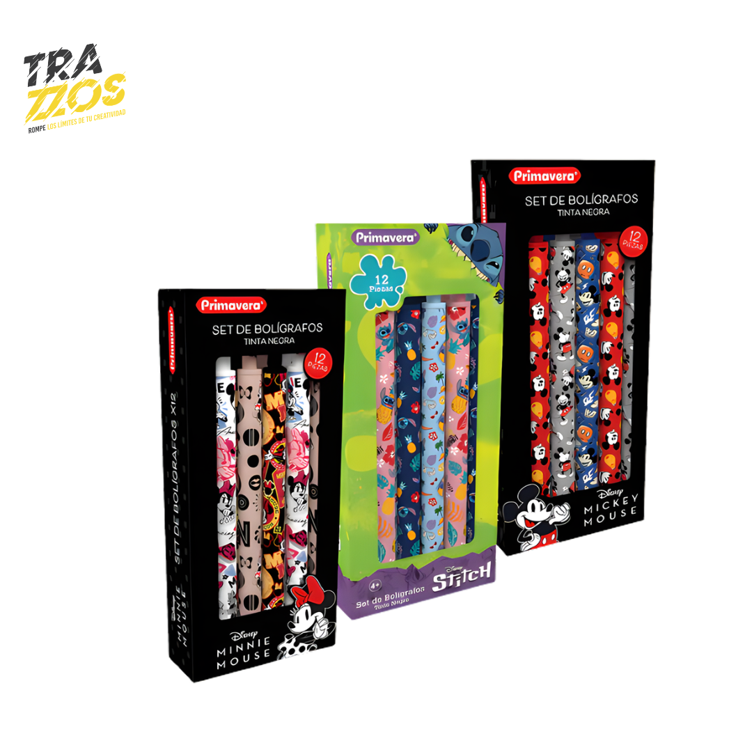 Esferos Personajes Disney Primavera x12