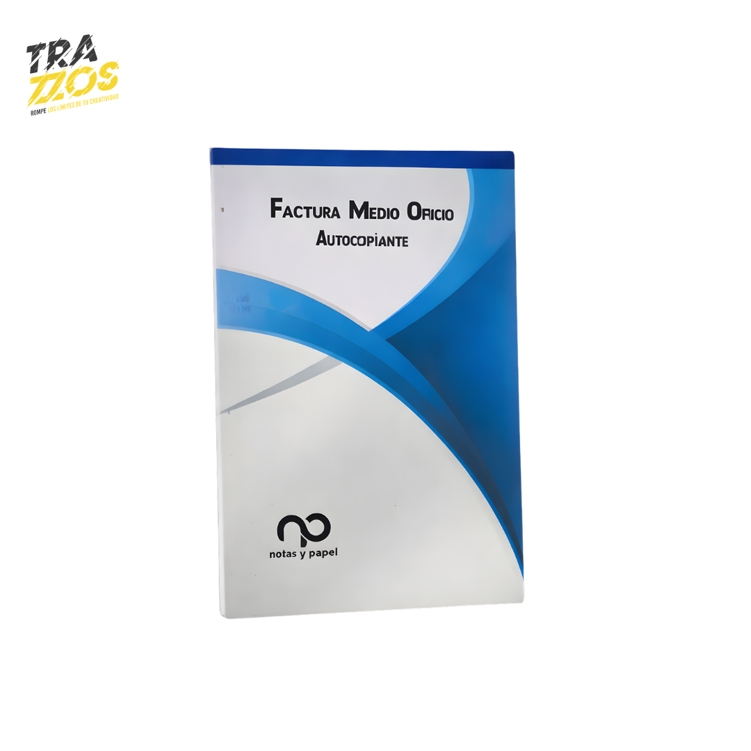 Talonario de Facturas Autocopiante Blanco Medio Oficio