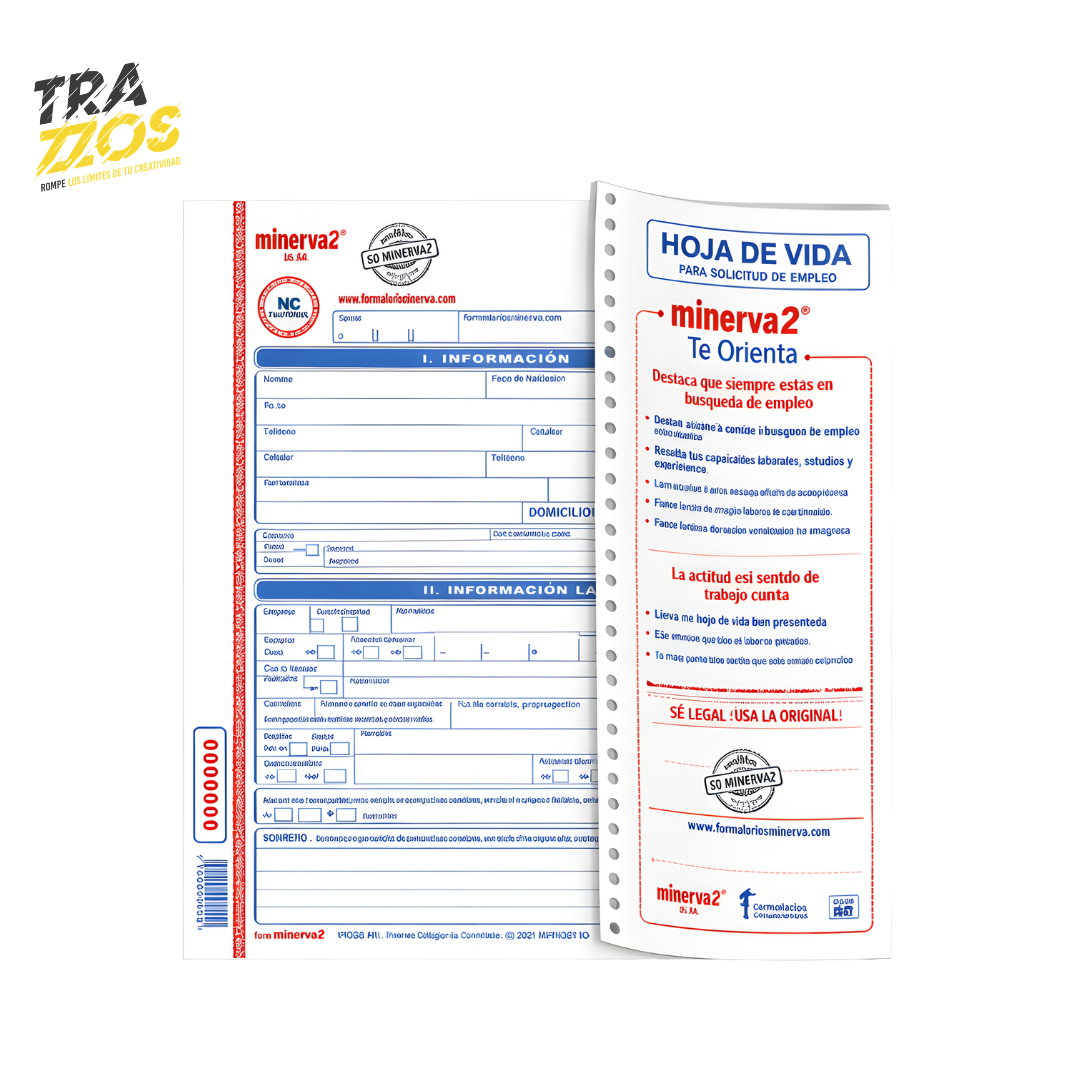 Hoja de Vida Minerva 10-03 x20Uds