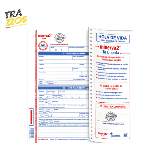 Hoja de Vida Minerva 10-03 x20Uds