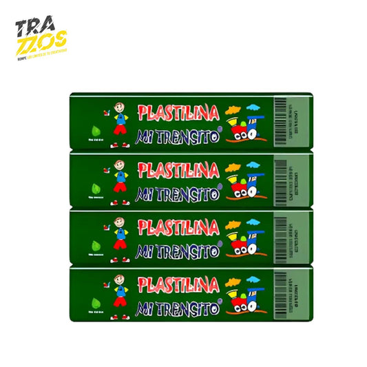 Plastilina Trensito barra X12 Verde Oscuro