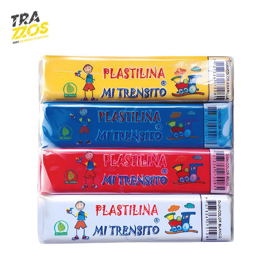 Plastilina Trensito barra X12 Surtida