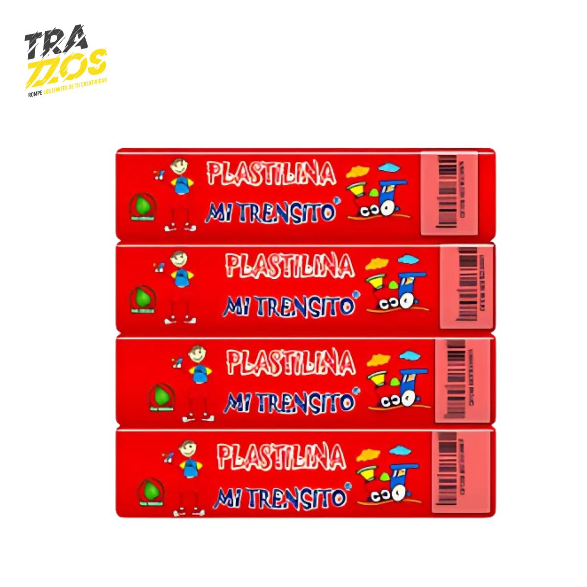 Plastilina Trensito barra X12 Roja