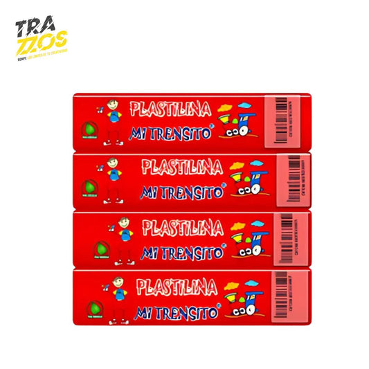 Plastilina Trensito barra X12 Roja
