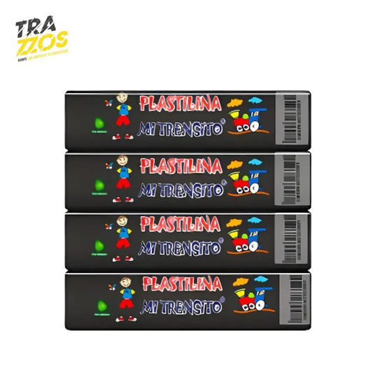 Plastilina Trensito barra X12 Negra