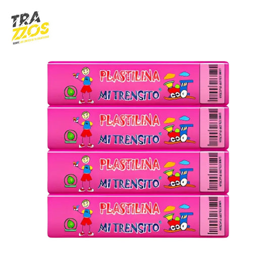 Plastilina Trensito barra X12 Fucsia