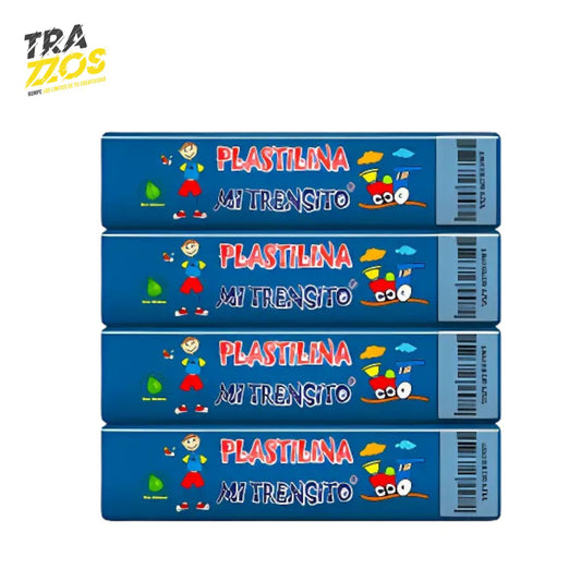 Plastilina Trensito barra X12 Azul