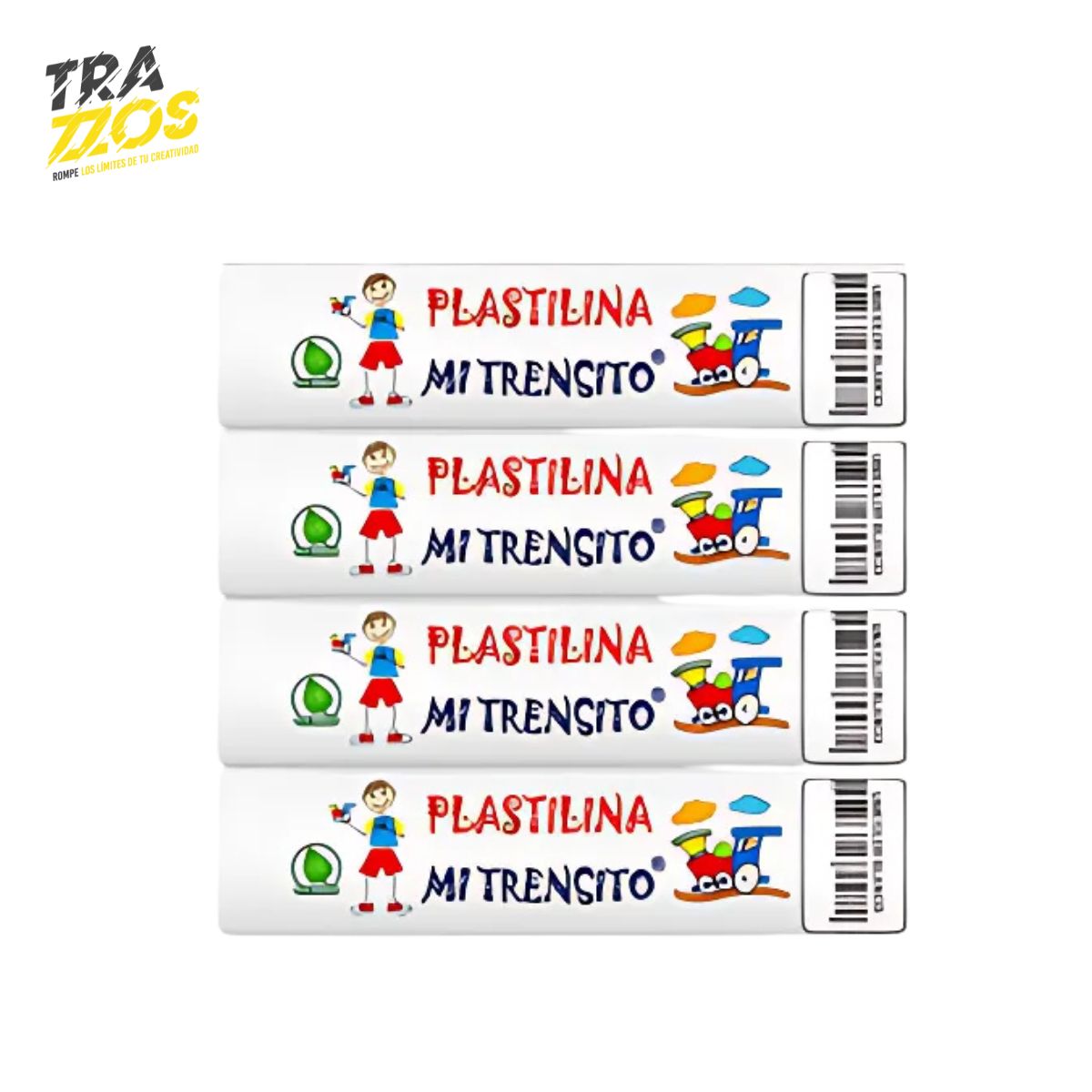 Plastilina Trensito barra X12 Blanca