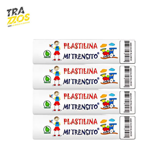 Plastilina Trensito barra X12 Blanca