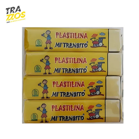 Plastilina Trensito barra X12 Amarillo