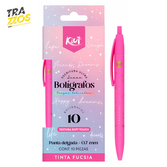 Lapiceros Kiut Rosados X10 Und