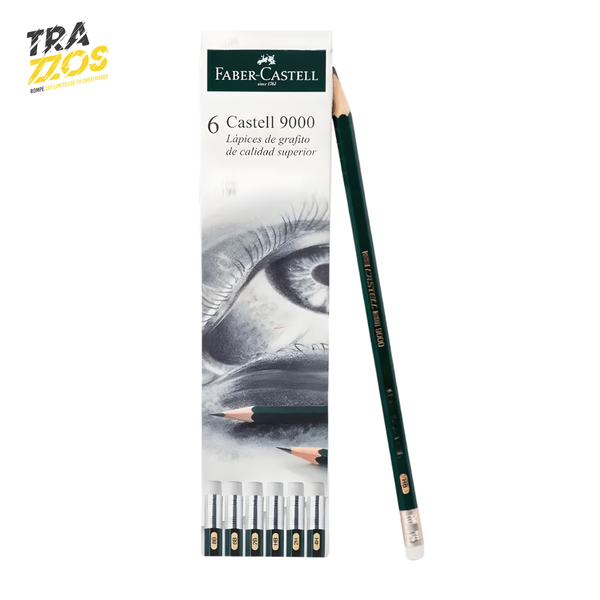 Lápices de Grafito Faber-Castell 9000 x6