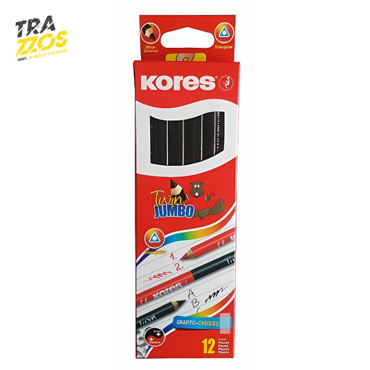 Lápiz Kores Twin Jumbo x12