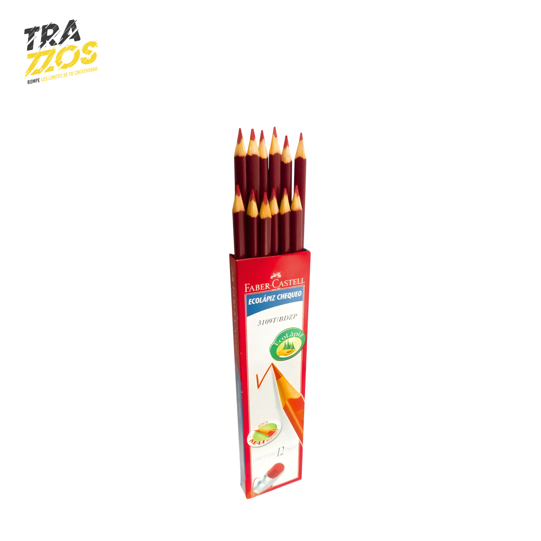 Lápiz Rojo Faber-Castell  Chequeo x12