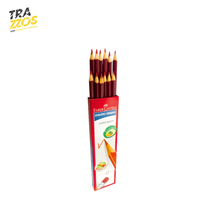 Lápiz Rojo Faber-Castell  Chequeo x12