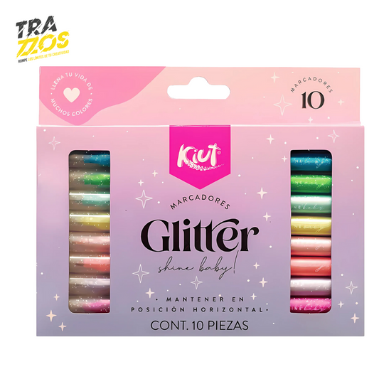 Marcadores Kiut Glitter x10