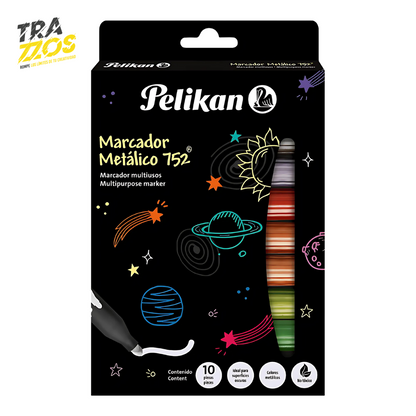 Marcador Pelikan Metálico 752 Surtido x10