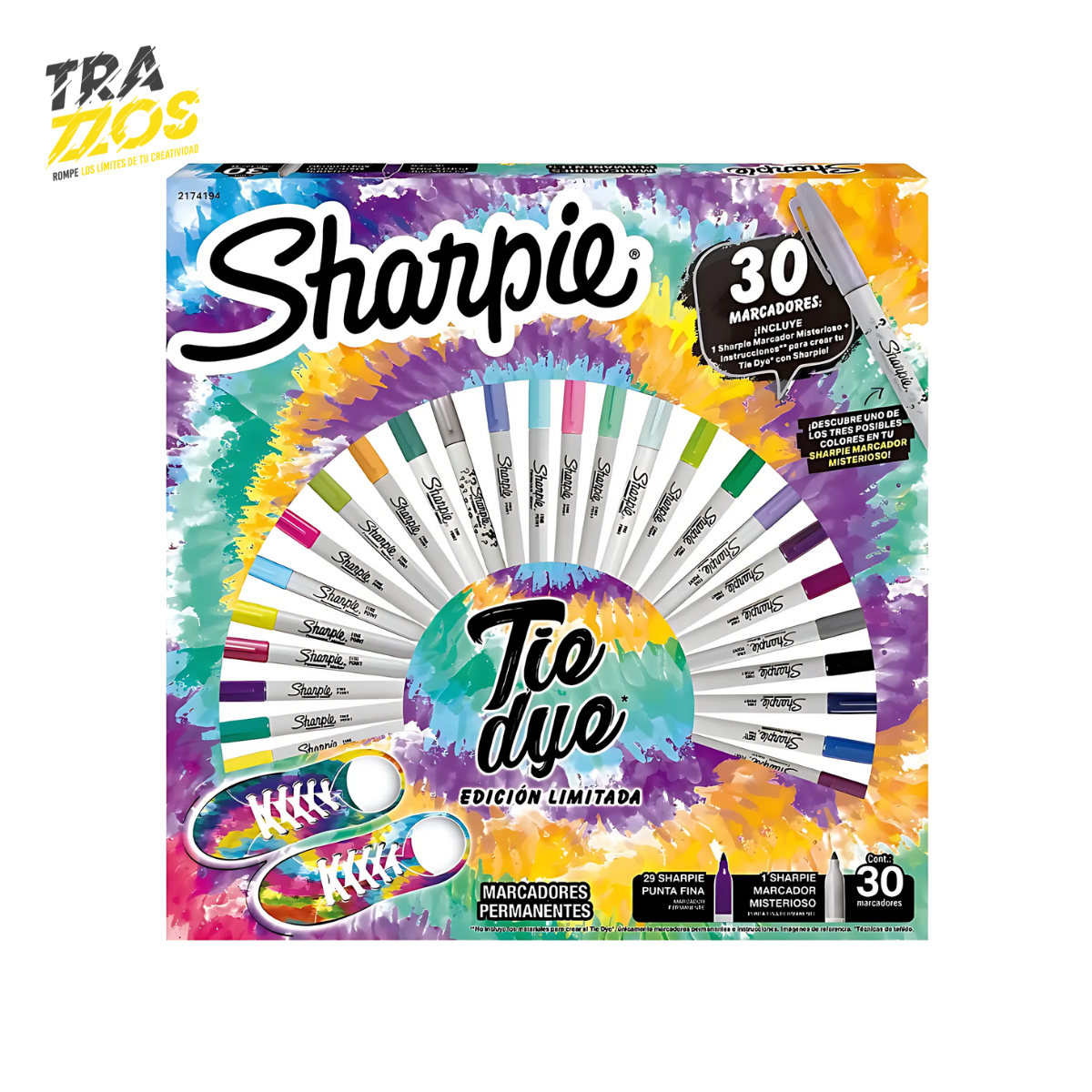 Marcador Sharpie Ruleta Tie Dye x30