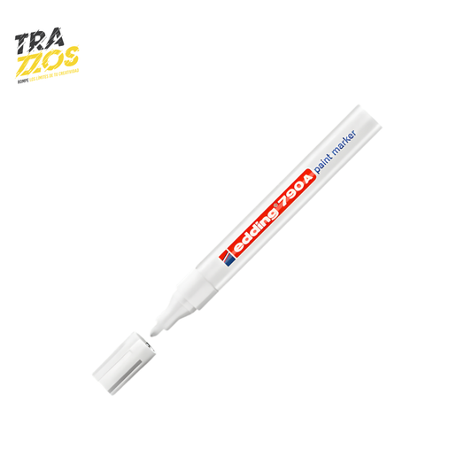 Marcador edding 790A color blanco delgado 