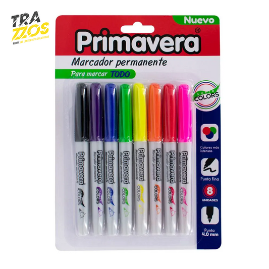 Marcadores Primavera Solid Colors x8
