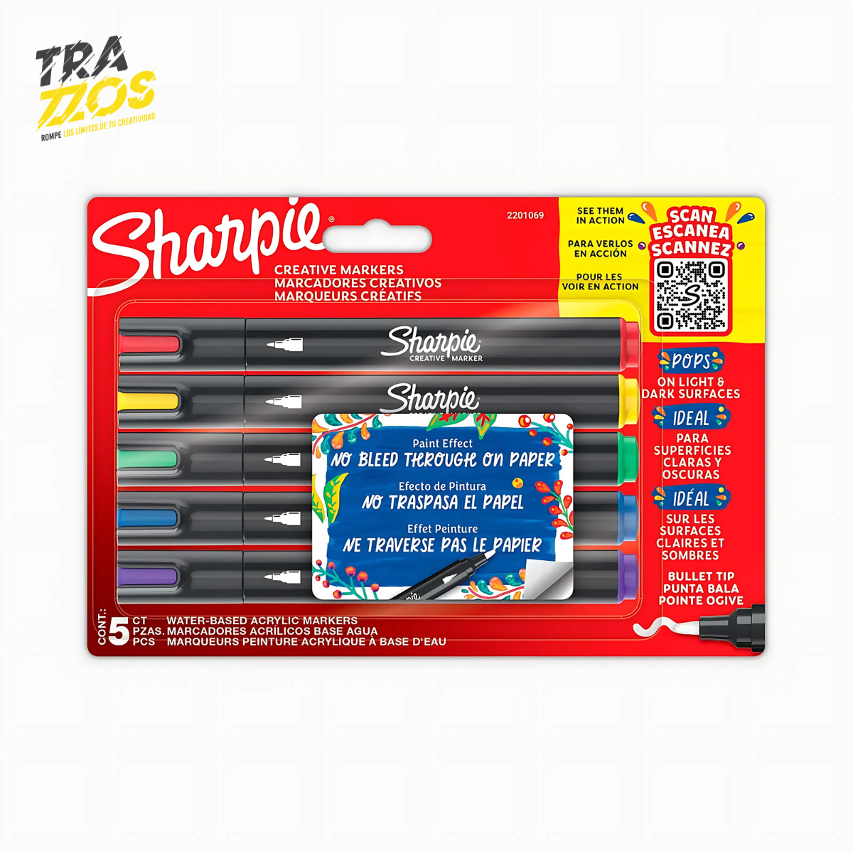 Marcadores Sharpie Acrílicos Delgados x5