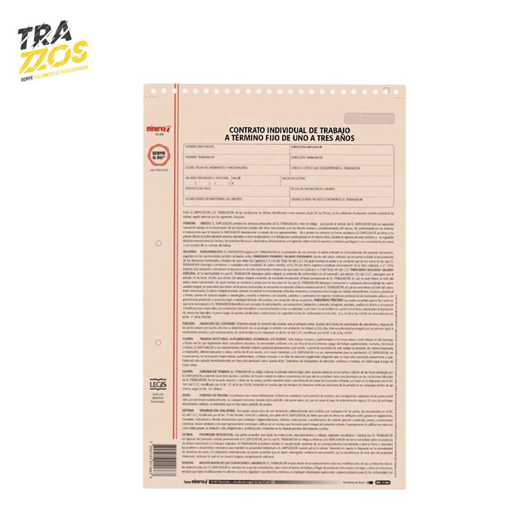 Minerva 10-09 Contrato Indefinido de 1 a 3 Años x12