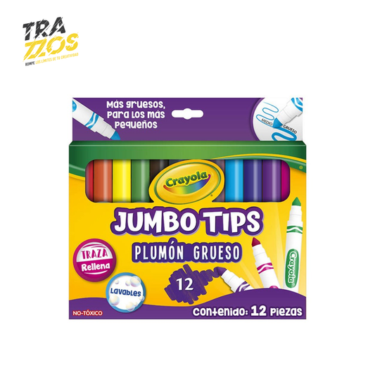 Plumones Crayola Jumbo Super Tips x12