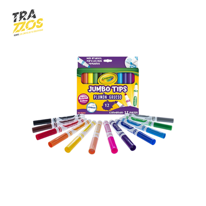 Plumon Crayola Lavable Super Tips X12 Jumb