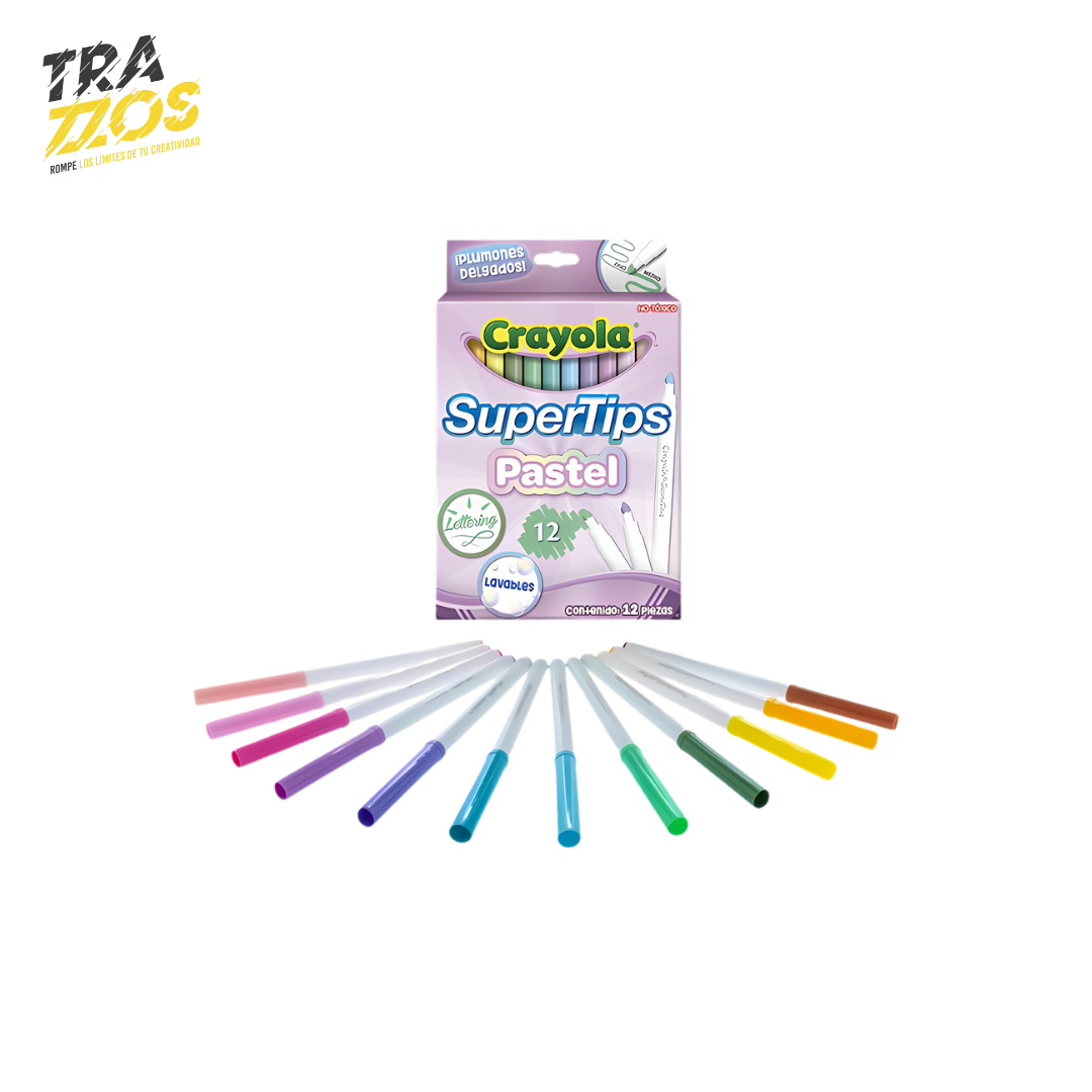 Plumones Crayola SuperTips Pastel X12