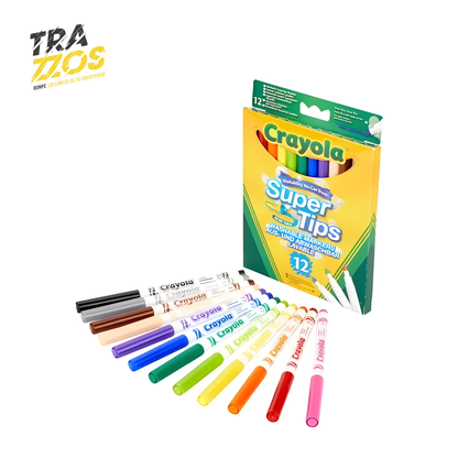Plumones Crayola Super Tips X12