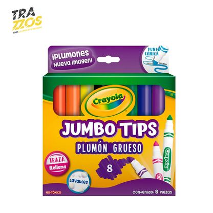 Plumones Crayola Super Tips Jumbo x8