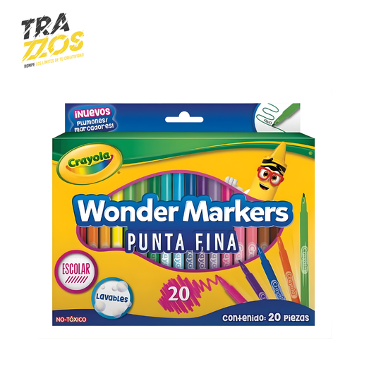 Plumon Crayola Punta Fina X20