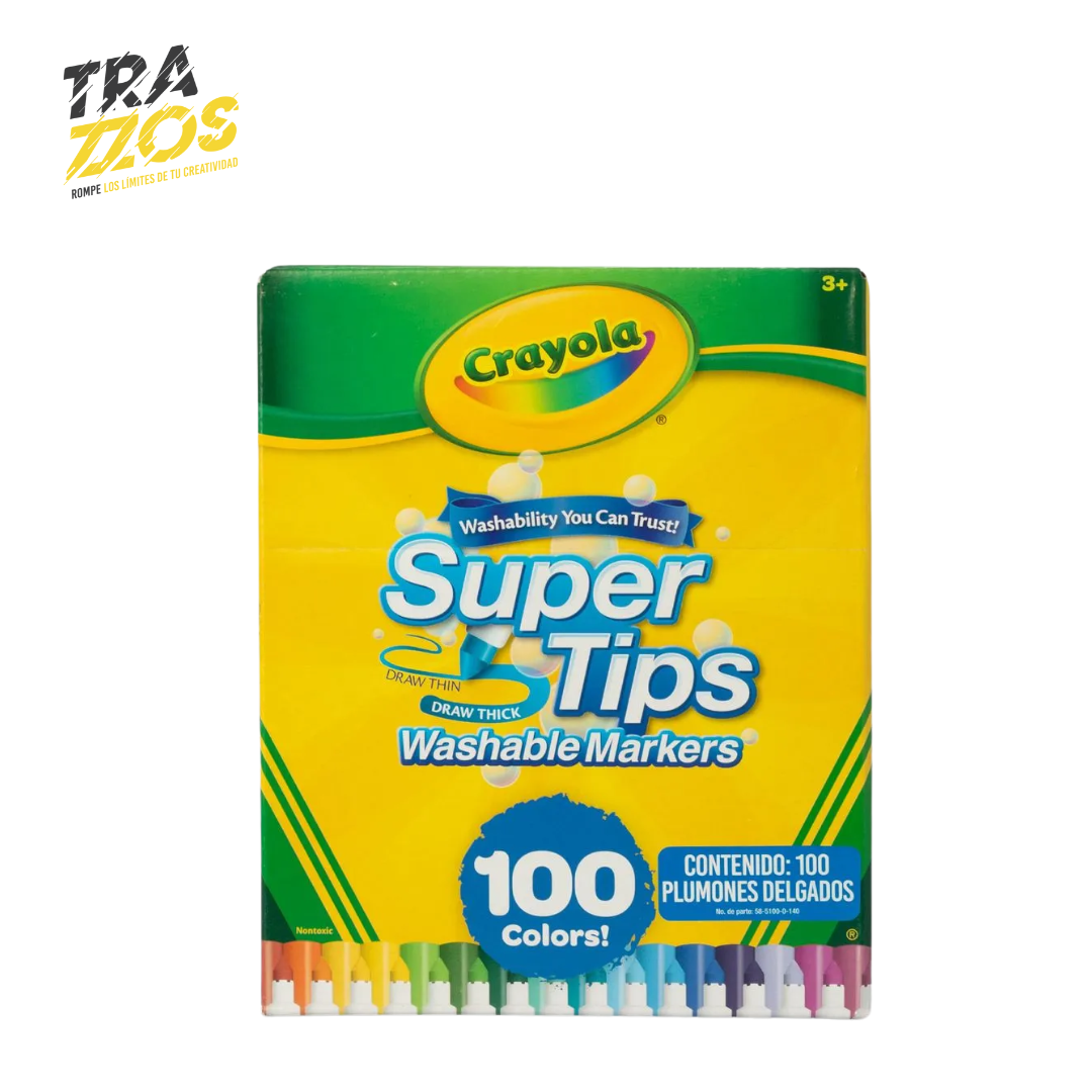 Plumones Crayola Super Tips X100