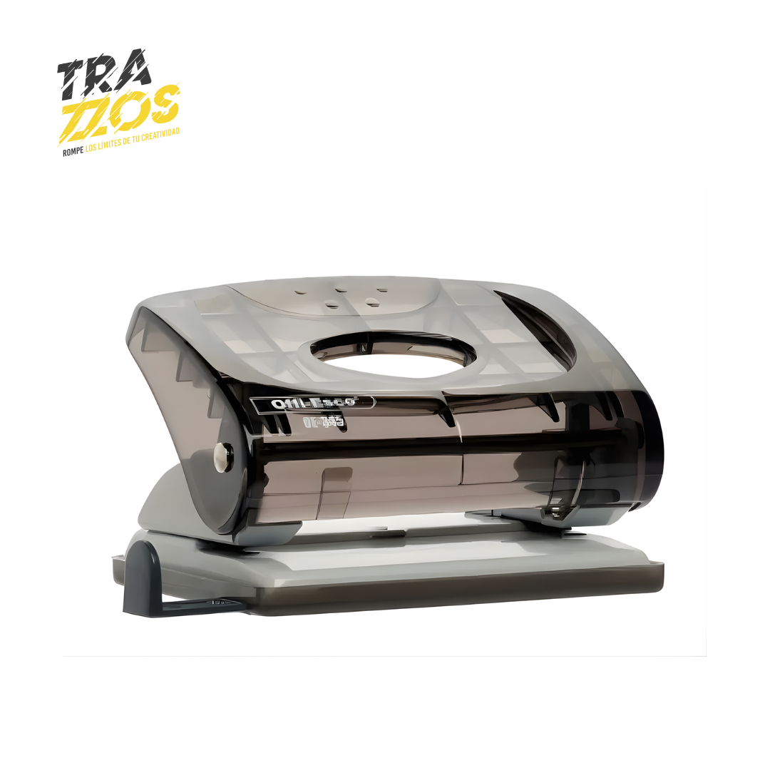 Perforadora 0ffi-Esco 345 2 Huecos Translucida Mediana