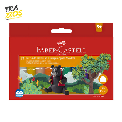 Plastilina Faber-Castell Jumbo Triangular x12