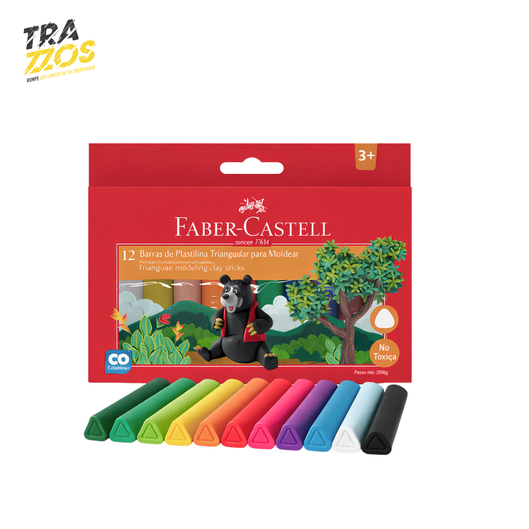 Plastilina Faber-Castell Jumbo Triangular x12