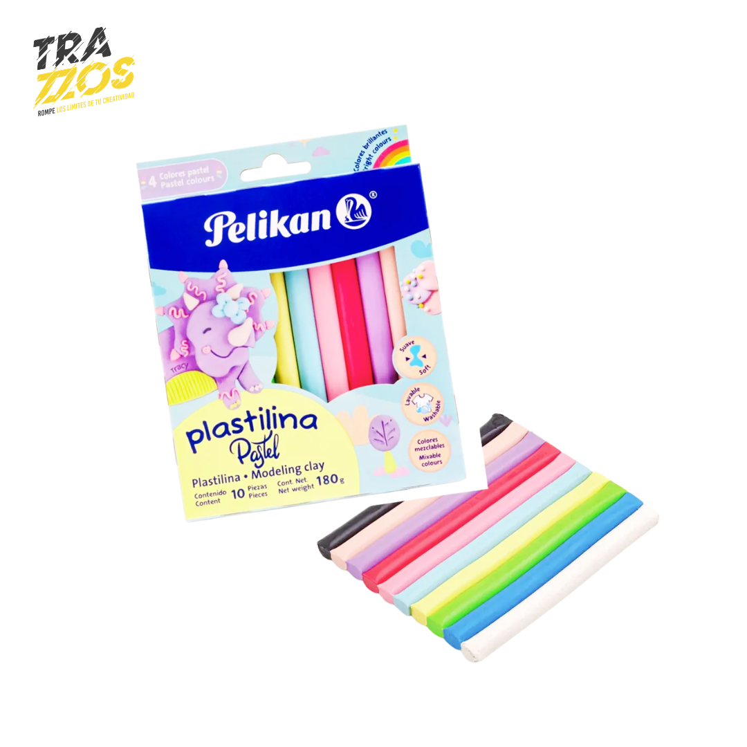 Plastilina Pelikan Pastel x10