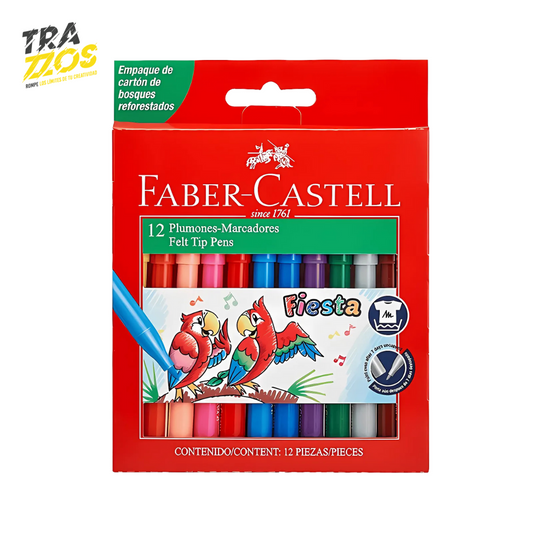 Plumones Faber-Castell Fiesta x12