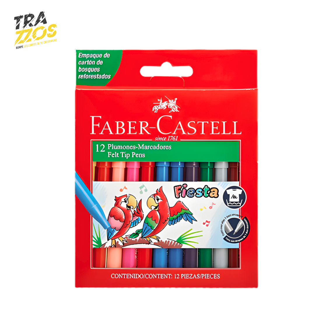 Plumones Fiesta Faber-Castell x12