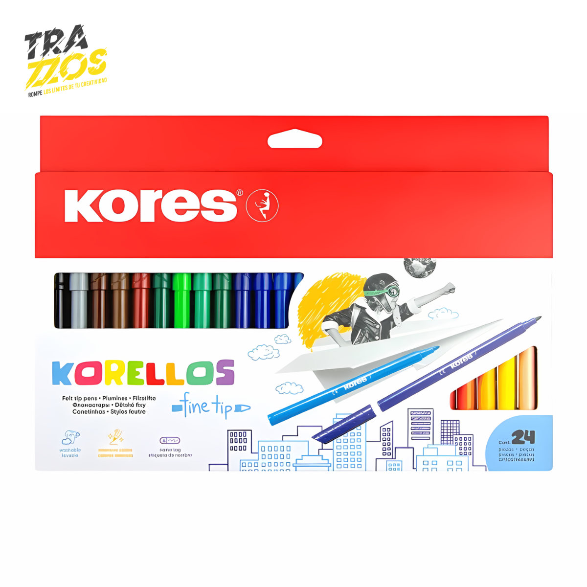 Plumones Kores Korellos x24