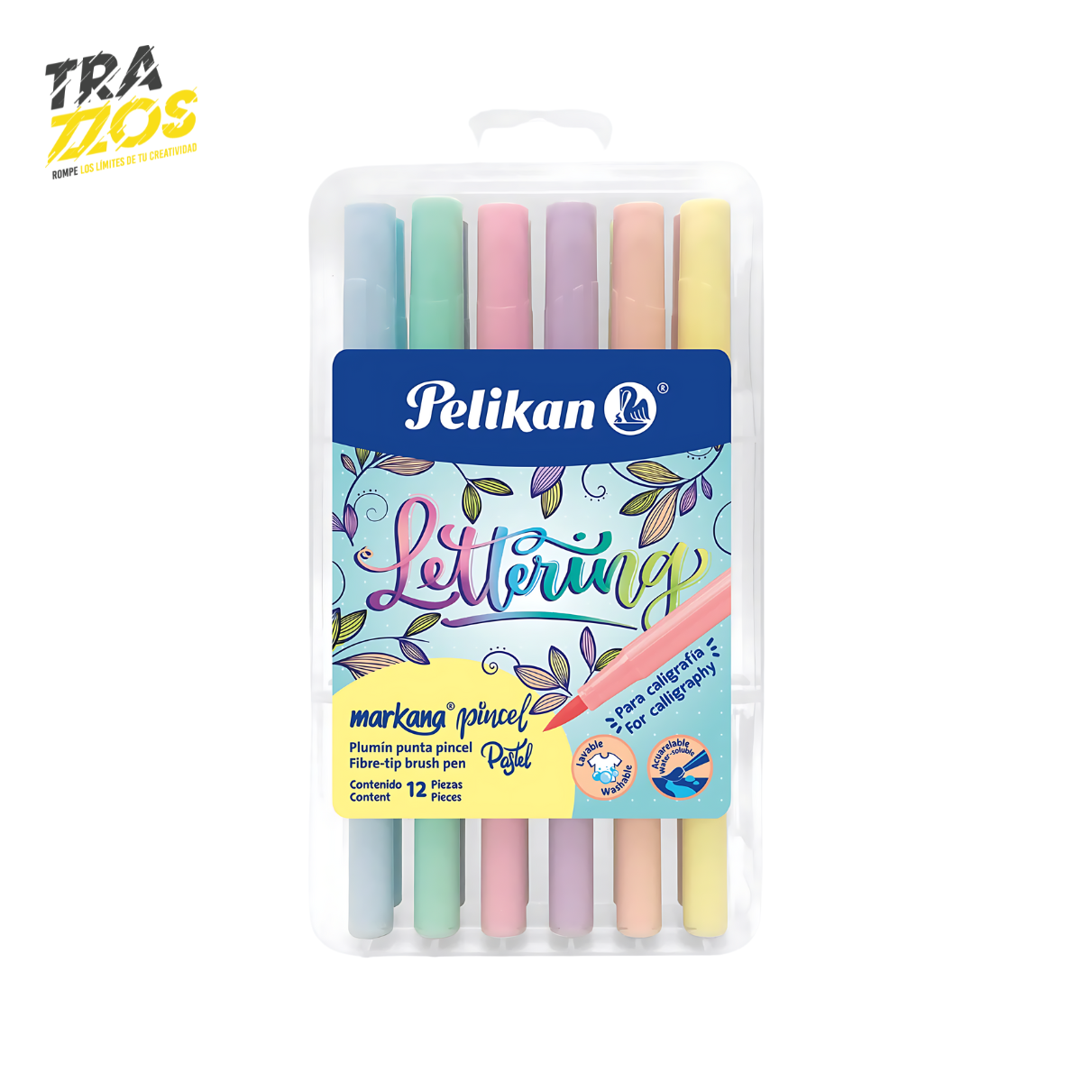 Plumones Pelikan Punta Pincel Pastel x12