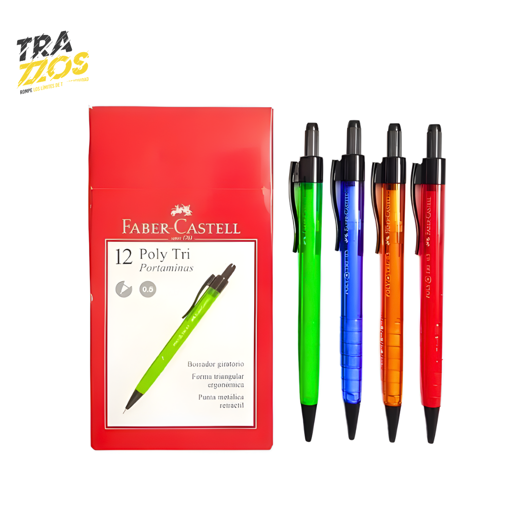 Portaminas Poly Tri Faber-Castell x12