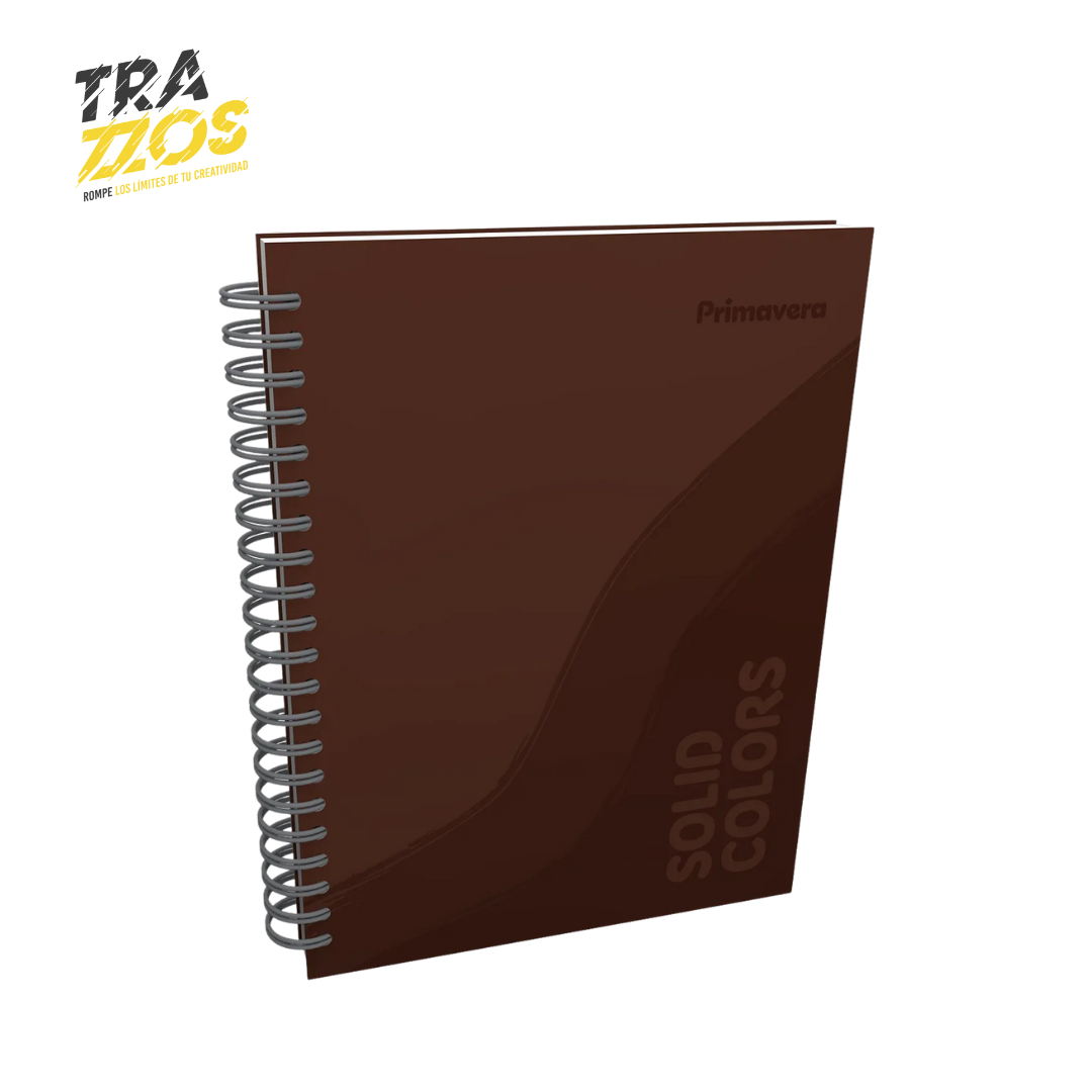 Cuaderno argollado multimaterias unicolor Café