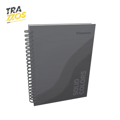 Cuaderno argollado multimaterias unicolor gris